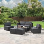 Polyrotan Loungeset / Tuinset Salou - Zwart - Incl. Kussens, Verzenden, Nieuw