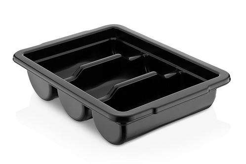GGM Gastro | Bestekbak met 3 vakken - Zwart | BKSGP3 |, Huis en Inrichting, Keuken | Bestek, Nieuw, Verzenden