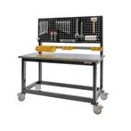 Werkbank op wielen met 160 x 70 cm. metalen blad., Ophalen of Verzenden, Nieuw