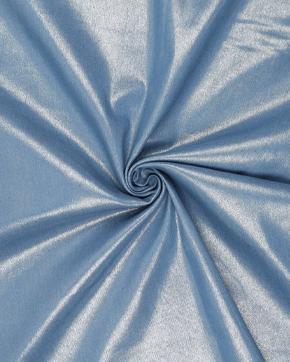 Denim Stretch Metallic Zilver/Blauw, Hobby en Vrije tijd, Stoffen en Lappen, Blauw, Nieuw