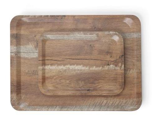 Dienblad met hout bedrukking - melamine - hout - 24x35cm, Zakelijke goederen, Horeca | Keukenapparatuur, Nieuw in verpakking, Verzenden