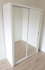 Kledingkast Wit 150 cm | met Spiegels | Incl. Inhoud | NIEUW, Huis en Inrichting, Kasten | Kledingkasten, Nieuw, Modern, design, mat wit, nieuw, spiegeldeuren