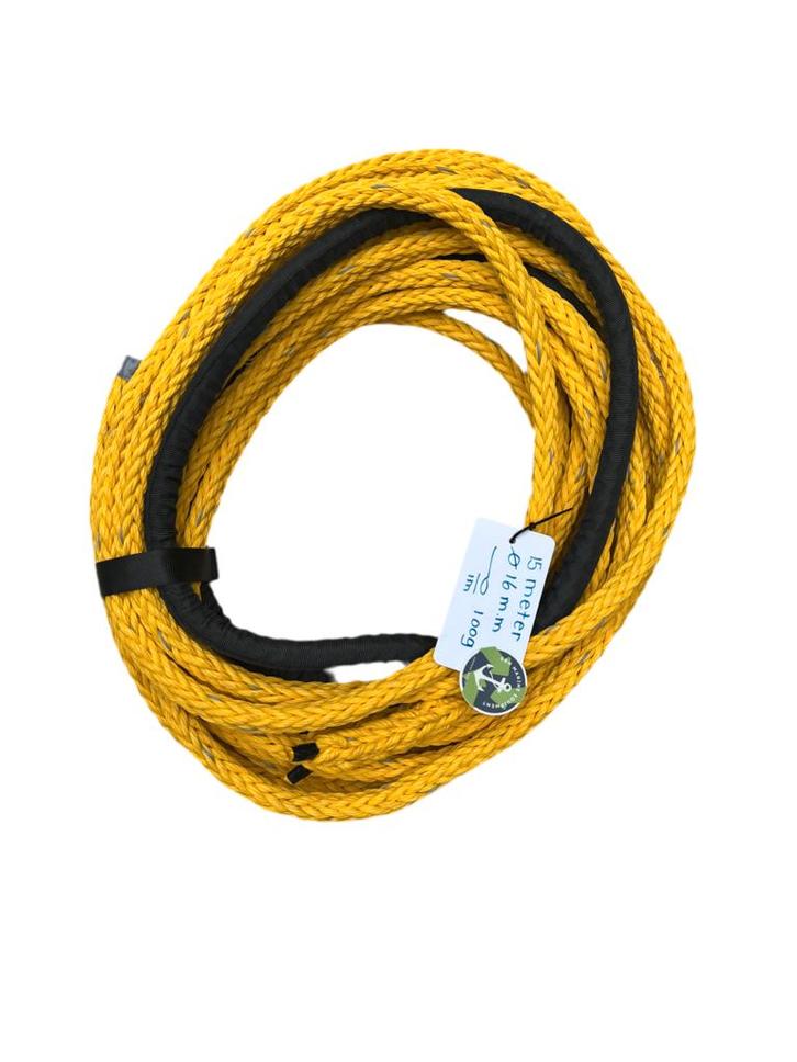 Yellow-Shark Touw 15 mtr  16mm incl 1 paaloog Meertouw /..., Watersport en Boten, Accessoires en Onderhoud, Nieuw, Verzenden