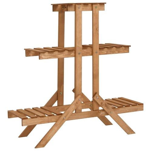 vidaXL Plantenstandaard 83x25x83 cm vurenhout, Tuin en Terras, Overige Tuin en Terras, Nieuw, Verzenden