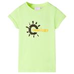 vidaXL Kindershirt 140 neongeel, Verzenden, Nieuw