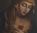 Italiaanse school (XIX) - Vergine con il Sacro Cuore, Antiek en Kunst
