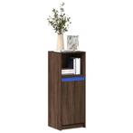 vidaXL Dressoir met LED 38x34x100 cm bewerkt hout bruin, Huis en Inrichting, Minder dan 50 cm, Verzenden, Nieuw, 25 tot 50 cm