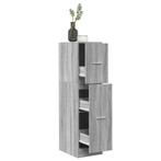 vidaXL Apothekerskast 30x41x118 cm bewerkt hout grijs sonoma, Huis en Inrichting, Kasten | Overige, Verzenden, Nieuw