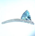 Hanger - 18 karaat Witgoud - 9.30ct. tw. Aquamarijn -, Sieraden, Tassen en Uiterlijk, Antieke sieraden