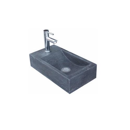 Fontein Sanilux Recto Mini Natuursteen 36x18x10 cm Antraciet, Doe-het-zelf en Verbouw, Sanitair, Overige typen, Nieuw, Ophalen of Verzenden