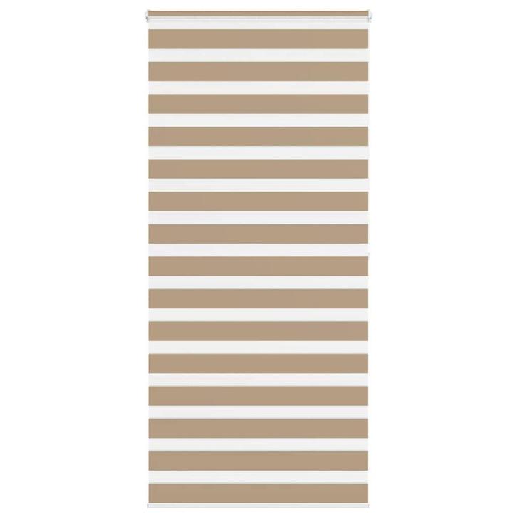 vidaXL Zebra Blind 110x200 cm stofbreedte 105,9 cm polyester, Huis en Inrichting, Stoffering | Gordijnen en Lamellen, Bruin, Nieuw