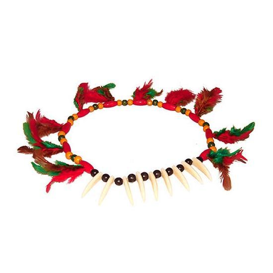 Indianen halsketting gekleurd - Sieraden, Hobby en Vrije tijd, Feestartikelen, Ophalen of Verzenden