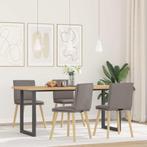 vidaXL Eetkamerstoelen 4 st draaibaar stof taupe, Huis en Inrichting, Stoelen, Verzenden, Nieuw