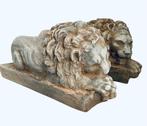sculptuur, Coppia leoni - 19 cm - Paartje leeuwen Canova -