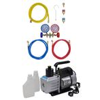 vidaXL Vacuümpomp met 2-voudige manometerset voor, Witgoed en Apparatuur, Verzenden, Nieuw