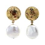 Gouden oorsieraden met parel 18 karaat, Sieraden, Tassen en Uiterlijk, Oorbellen, Verzenden, Zo goed als nieuw, Wit, Goud