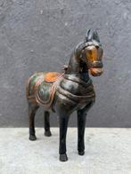 sculptuur, Woorden horse - 34 cm - Polychroom hout, Antiek en Kunst