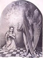 Spotprent over hoop op vrede in Europa (lijst optie), Antiek en Kunst, Kunst | Litho's en Zeefdrukken, Verzenden