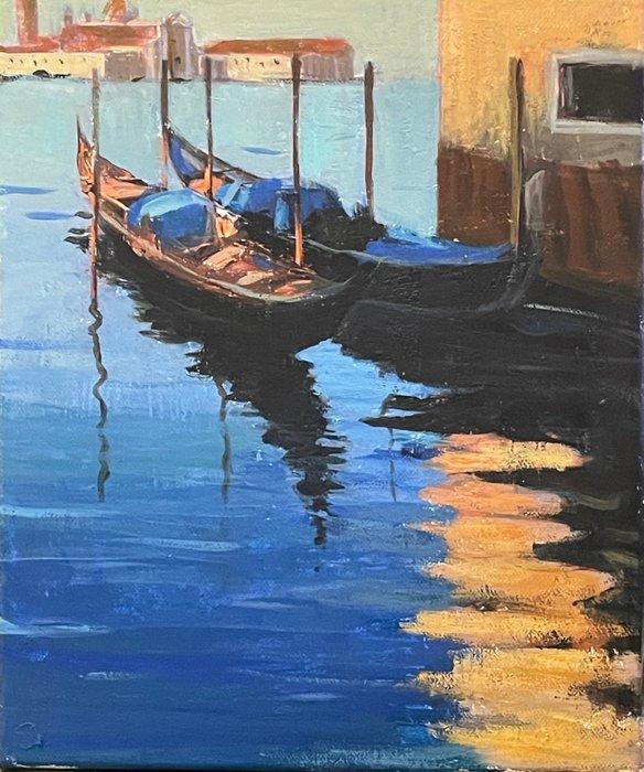 Dido - Due gondole - Two gondolas, Antiek en Kunst, Kunst | Schilderijen | Modern
