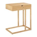 [en.casa] Bijzettafel Kåfjord laptoptafel met lade 68x55x35, Huis en Inrichting, Tafels | Bijzettafels, Verzenden, Nieuw