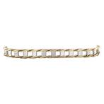 Bicolour gouden armband 19 cm 14 karaat, Sieraden, Tassen en Uiterlijk, Armbanden, Verzenden, Zo goed als nieuw, Goud, Goud