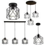 Industriële Metalen Kooi Hanglamp – LED Plafondlamp Eetkamer, Verzenden, Nieuw