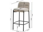 Barstoel Ella grijs | H 85 x B 37 x D 42 cm - Set van 2, Huis en Inrichting, Woonaccessoires | Overige, Verzenden, Nieuw