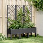 vidaXL Plantenbak met latwerk 120x40x142 cm polypropeen, Tuin en Terras, Bloembakken en Plantenbakken, Verzenden, Nieuw, Kunststof