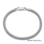 925 Zilveren Italian mesh armband, Verzenden, Nieuw, Zilver