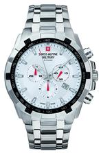 Swiss Alpine Military 7043.9132 heren horloge 46 mm, Sieraden, Tassen en Uiterlijk, Horloges | Heren, Nieuw, Overige merken, Staal