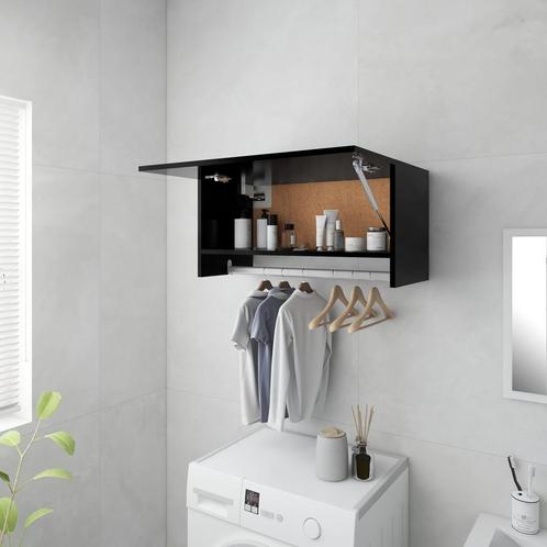 vidaXL Kledingkast 70x32,5x35 cm bewerkt hout zwart, Huis en Inrichting, Kasten | Kledingkasten, Nieuw, Verzenden
