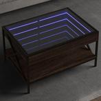 vidaXL Salontafel met Infinity LED 70x50x38 cm bruin, Huis en Inrichting, Tafels | Salontafels, 50 tot 100 cm, Verzenden, Nieuw