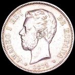 Spanje. Amadeo I. 5 Pesetas Ceca de Madrid, 1871*71. SD-M.