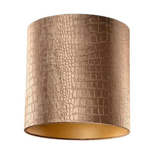 Velours lampenkap krokodil dessin met gouden binnenkant, Huis en Inrichting, Lampen | Lampenkappen, 25 tot 50 cm, Overige vormen