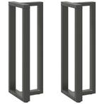 vidaXL Bartafelpoten 2 st T-vormig 50x35x(110-111) cm staal, Huis en Inrichting, Tafelonderdelen, Verzenden, Nieuw