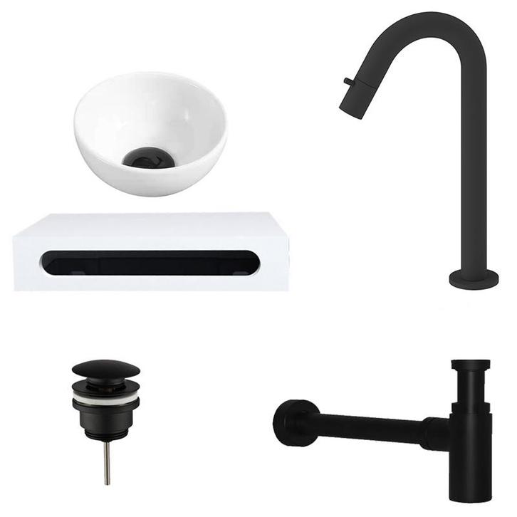 Sani Royal Fontein Waskom Keramiek Wit met Solid, Tuin en Terras, Waterpartijen en Fonteinen