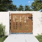 vidaXL Poort 85x75 cm bamboe-ontwerp cortenstaal, Verzenden, Nieuw