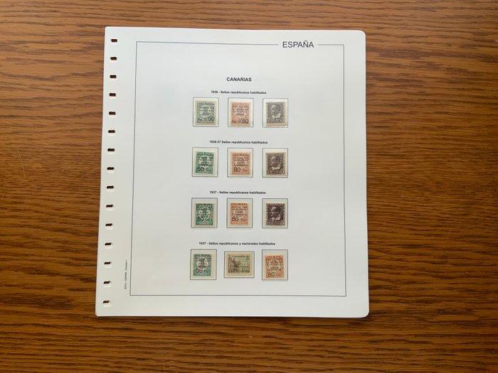 Spanje 1936/1938 - Colección Canarias - zeer volledig, Postzegels en Munten, Postzegels | Europa | Spanje