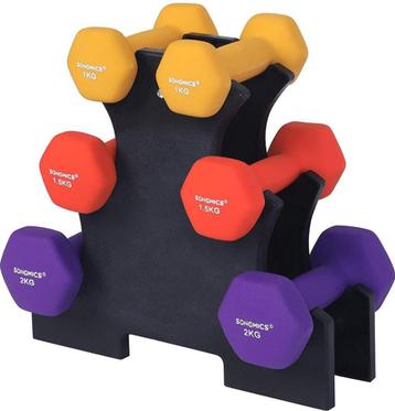 Halterset - Hexagon Dumbbell Set – Neopreen Coating - Roze beschikbaar voor biedingen