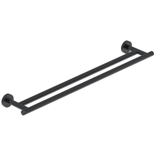 Handdoekrek IVY Dubbel Wandmodel 60 cm Zwart Chroom PVD, Doe-het-zelf en Verbouw, Sanitair, Bad, Nieuw, Chroom, Ophalen of Verzenden
