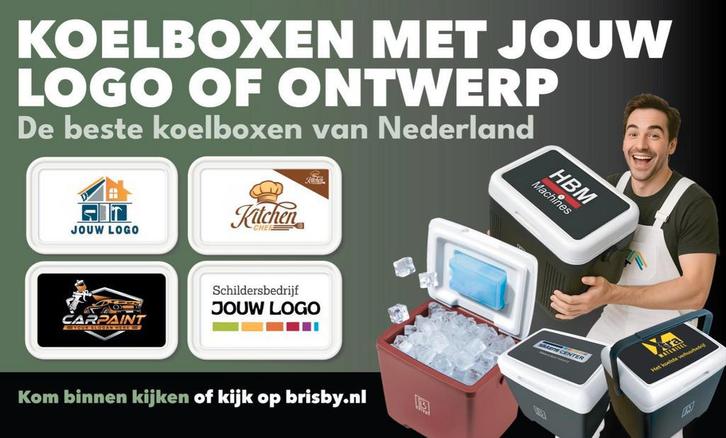Brisby Koelbox met uw eigen Logo of Foto naar Keuze, Caravans en Kamperen, Koelboxen, Koelbox, Nieuw, Koelelement, Verzenden