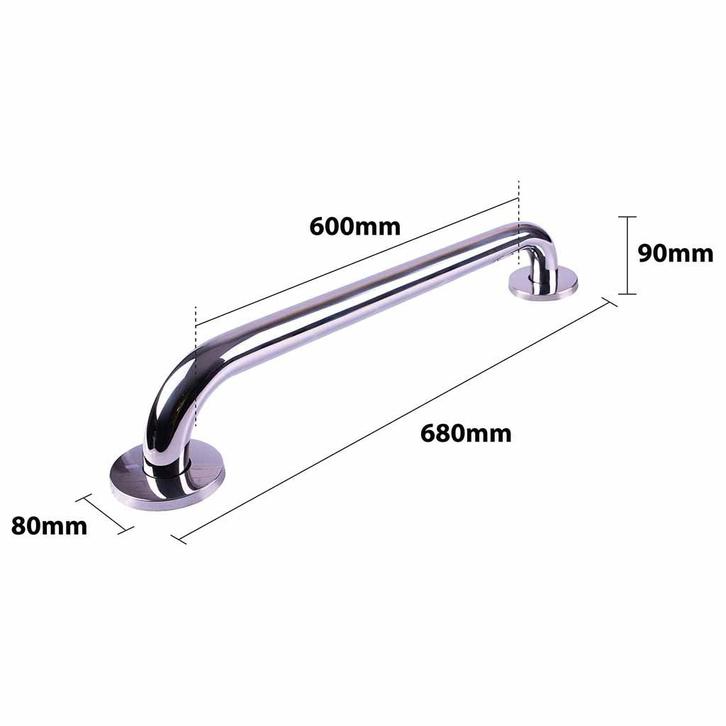 Handgreep RVS met gepolijste afwerking | Lengte: 68 cm | Wan, Huis en Inrichting, Badkamer | Badtextiel en Accessoires, Ophalen of Verzenden