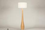 Rietveld Vloerlampen - Wit, Hout - Stof, Hout, Huis en Inrichting, Lampen | Vloerlampen, Verzenden, Nieuw