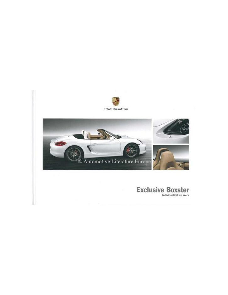 2013 PORSCHE BOXSTER EXCLUSIVE HARDCOVER BROCHURE DUITS, Boeken, Auto's | Folders en Tijdschriften, Porsche