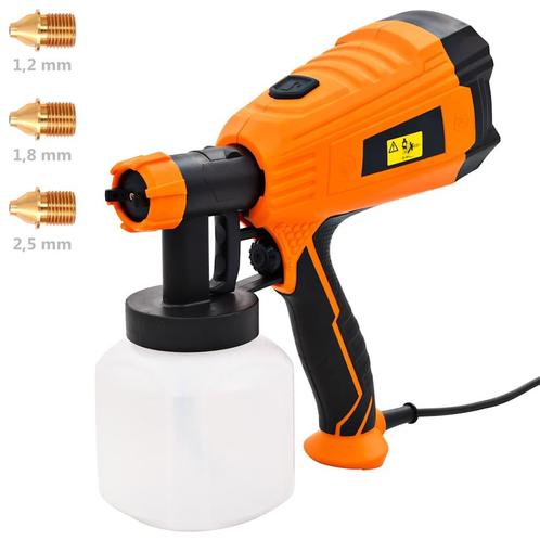vidaXL Verfspuit elektrisch met 3 mondstukken 500 W 800 ml, Doe-het-zelf en Verbouw, Gereedschap | Handgereedschap, Nieuw, Verzenden