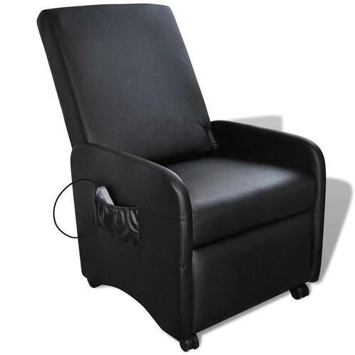 vidaXL Massagestoel kunstleer zwart, Sport en Fitness, Massageproducten, Nieuw, Verzenden