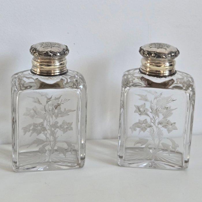 John Samuel Hunt 1785-1865 - Parfumfles (2) - parfumfles -, Antiek en Kunst, Antiek | Goud en Zilver