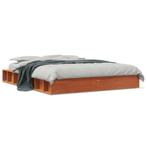 vidaXL Bed met matras massief grenenhout wasbruin 140x190 cm, Huis en Inrichting, Slaapkamer | Bedden, Bruin, Verzenden, Hout