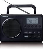 LENCO MPR-035BK - Compacte draagbare FM Radio met LCD-scherm, Witgoed en Apparatuur, Wekkers, Nieuw, Verzenden