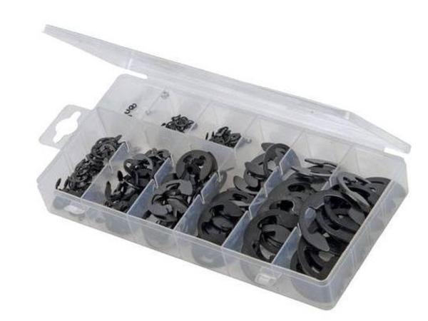 Veiling - Assortiment E-clip Borgringen 300-delig, Doe-het-zelf en Verbouw, IJzerwaren en Bevestigingsmiddelen